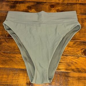 Aerie Size M High-Waisted Green Bikini Bottom